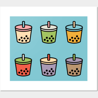 6 Bubble Tea Flavors Posters and Art